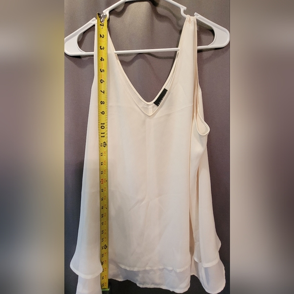 EUC - Lane Bryant Light Cream Colored Layered Dress Tank Top, woman's size 20. - Picture 5 of 10